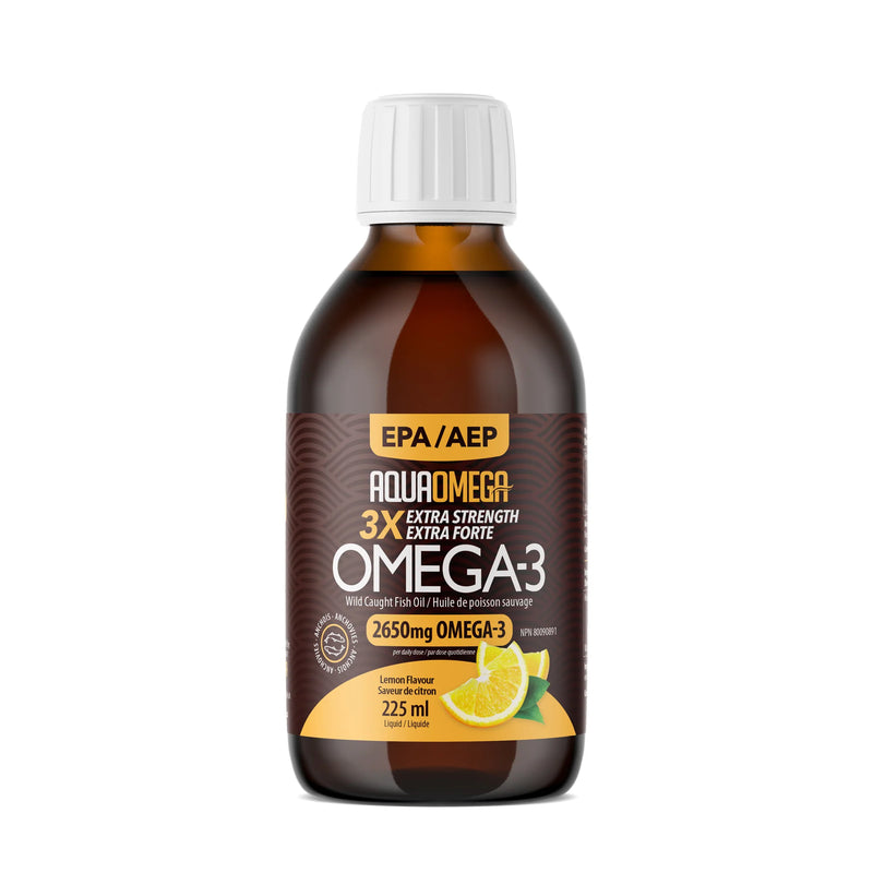 AquaOmega Omega-3 Daily Maintenance 3x Strength Lemon 225 ml