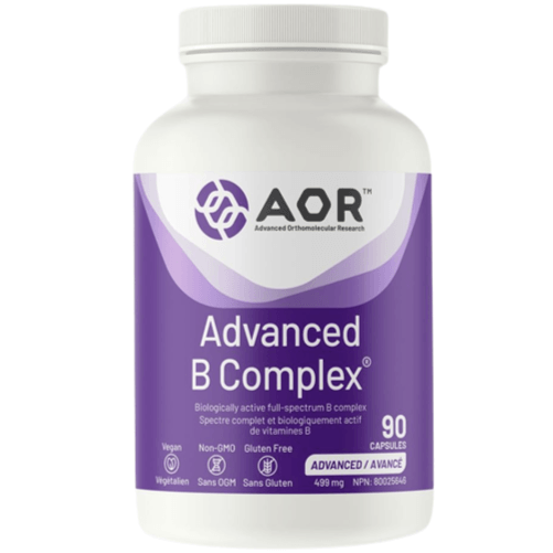 AOR Advanced B Complex 499mg 90 Capsules Vitamins - Vitamin B at Village Vitamin Store