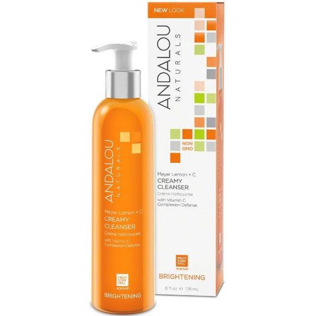 Andalou Naturals Brightening Creamy Cleanser Meyer Lemon + C 178mL Face Cleansers at Village Vitamin Store