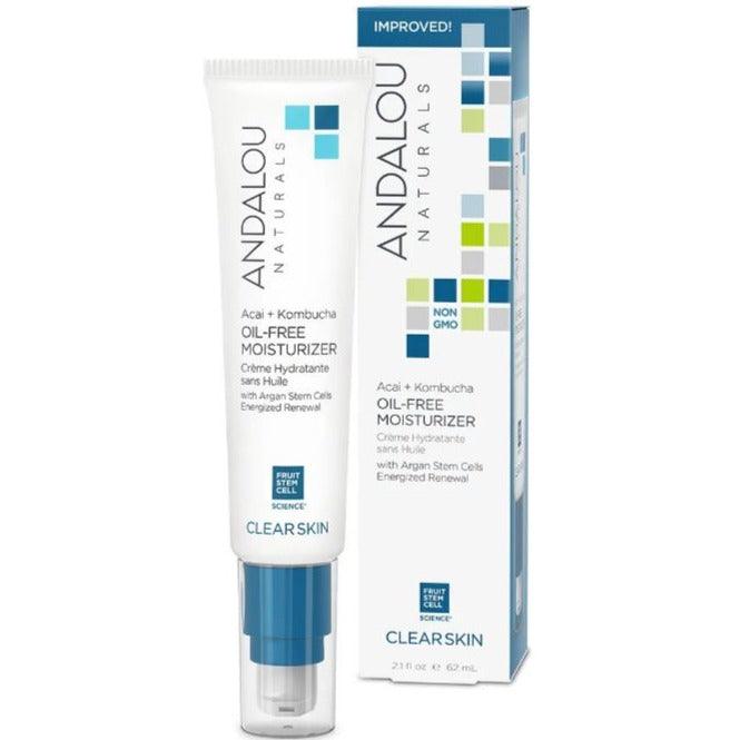 Andalou Naturals Clear Skin Oil-Free Moisturizer Acai + Kombucha 62mL Face Moisturizer at Village Vitamin Store