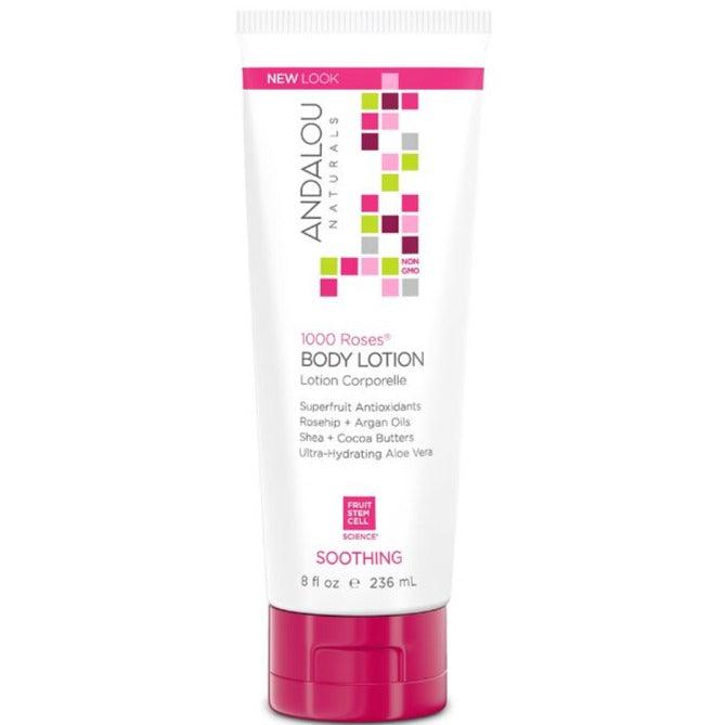 Andalou Naturals Soothing Body Lotion 1000 Roses 236mL Body Moisturizer at Village Vitamin Store