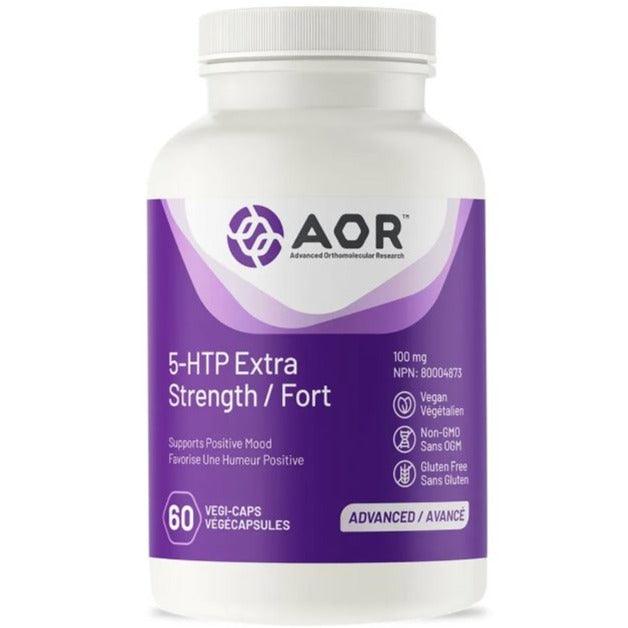 AOR 5-HTP Extra Strength 100mg 60 Veggie Caps Supplements - Stress at Village Vitamin Store