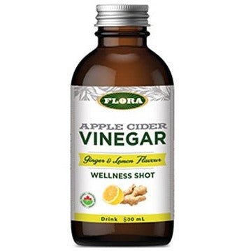 Flora Apple Cider Vinegar Ginger & Lemon 500mL Supplements at Village Vitamin Store