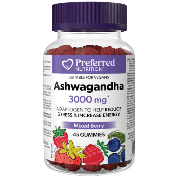 Preferred Nutrition Ashwagandha 3000mg (Mixed Berry) - 45 Gummies