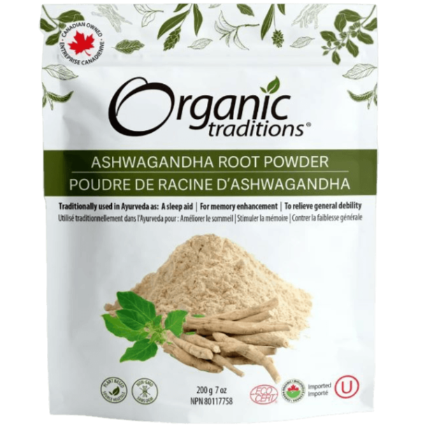 Organic Traditions Ashwagandha Root Powder 200G Food Items at Village Vitamin Store