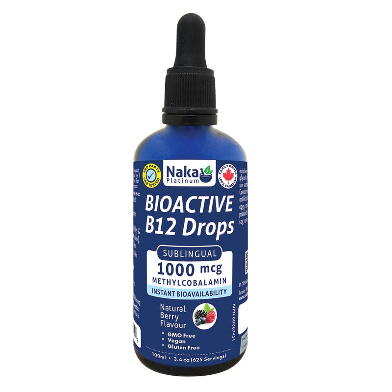 Naka Platinum B12 Sublingual Spray 1000mcg Berry 100mL