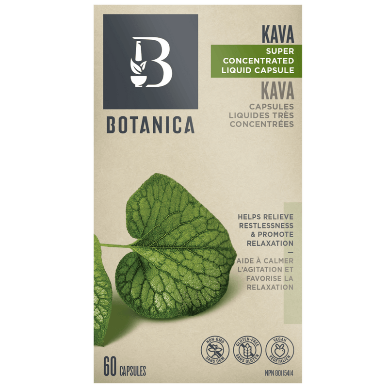 Botanica Kava Root 60 Liquid Capsules Supplements - Stress at Village Vitamin Store