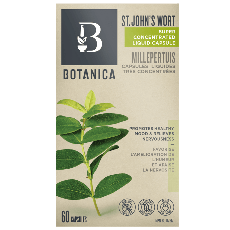 Botanica St. John's Wort Liquid Caps - 60 Caps Supplements - Stress at Village Vitamin Store