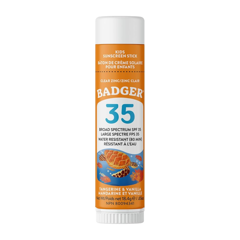 Badger Active Mineral Sunscreen Face Stick SPF35 Tangerine & Vanilla - 18g