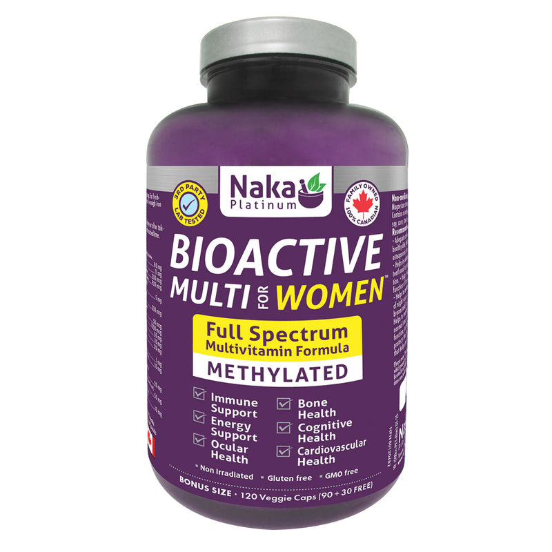 Naka Bioactive Multi For Women Methylated Bonus Size (90+30 Veggie Caps)