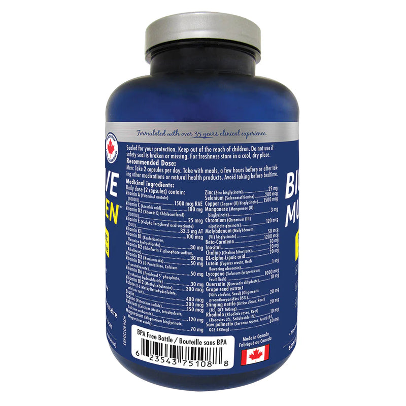 Naka Bioactive Multi For Men Methylated Full Spectrum Multivitamins Bonus Size (90+30 Veggie Caps)