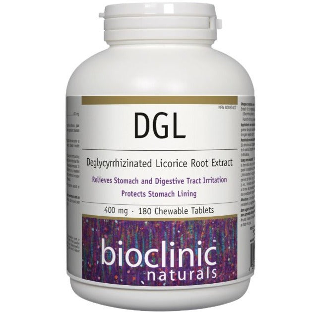 Bioclinic DGL 400mg 180 Chewable Tablets Supplements - Pain & Inflammation at Village Vitamin Store