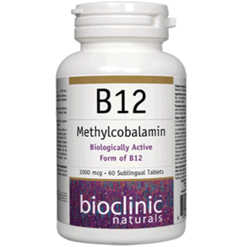 Bioclinic Naturals B12 Methylcobalamin 1000 mcg 60 Sublingual Tabs Vitamins - Vitamin B at Village Vitamin Store