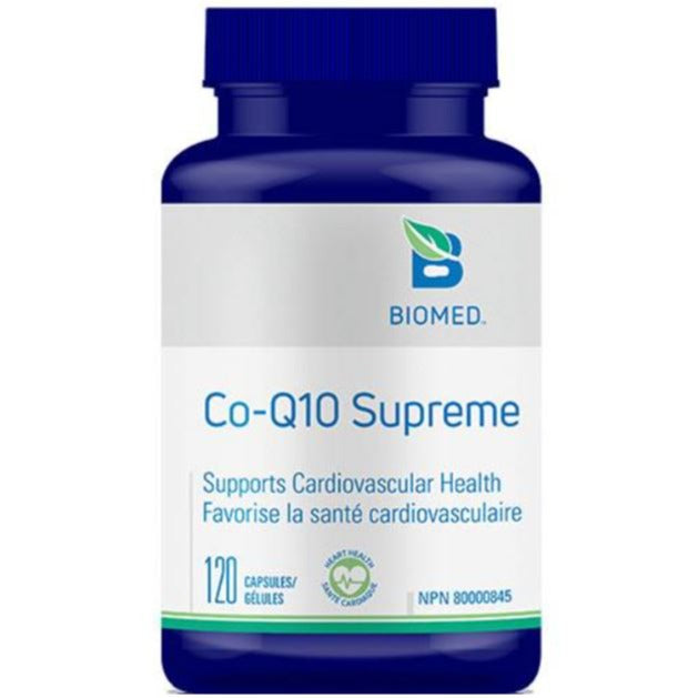 Biomed Co-Q10 Supreme 120 Capsules Supplements - Cardiovascular Health at Village Vitamin Store