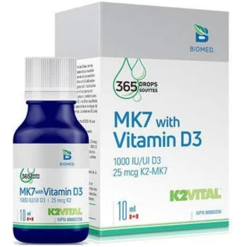 Biomed MK7 with D3 Drops 10mL Vitamins - Vitamin D at Village Vitamin Store
