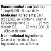 Biomed MK7 with D3 Drops 10mL Vitamins - Vitamin D at Village Vitamin Store