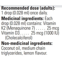 Biomed MK7 with D3 Drops 10mL Vitamins - Vitamin D at Village Vitamin Store