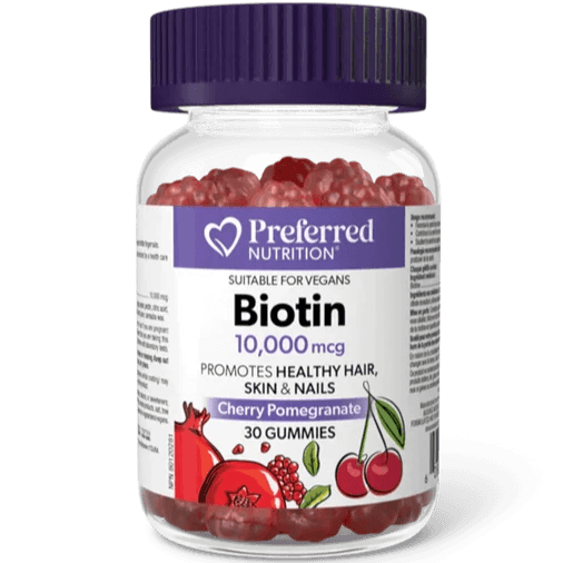 Preferred Nutrition Biotin 10,000mcg 30 Gummies