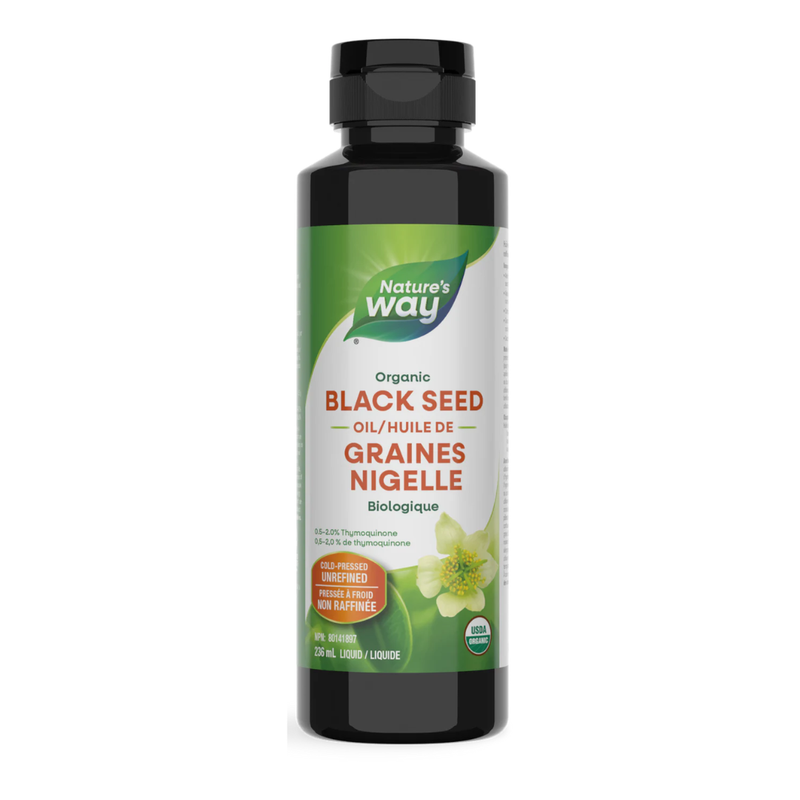 Nature's Way Organic Black Seed Oil | Cold-Pressed Nigella Sativa | 236 mL