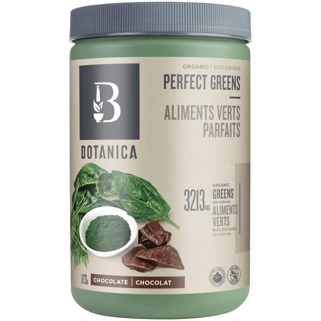 Botanica Perfect Greens Chocolate 173g Supplements - Greens at Village Vitamin Store