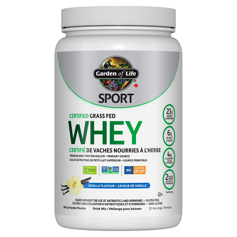 Garden of Life Sport Certified Grass Fed Whey Vanilla 660g