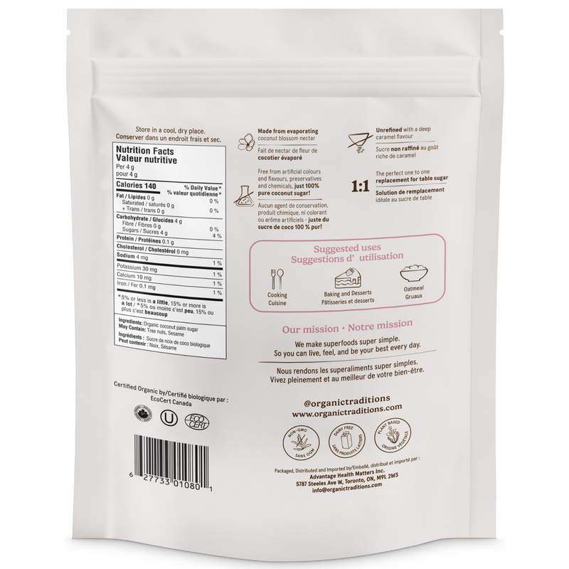 Organic Traditions Coconut Palm Sugar 227g