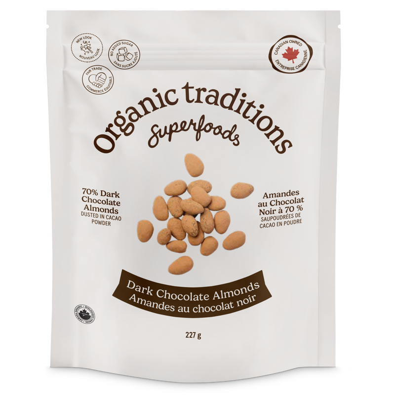 Organic Traditions Dark Chocolate Covered Almonds 227g