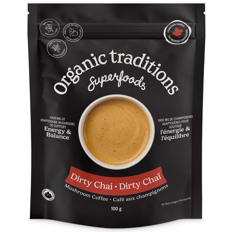 Organic Traditions Dirty Chai Mushroom Coffee 100g