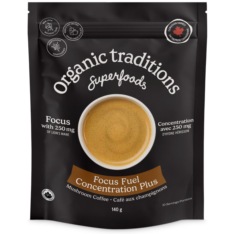 Organic Traditions Focus Fuel Mushroom Coffee 140g