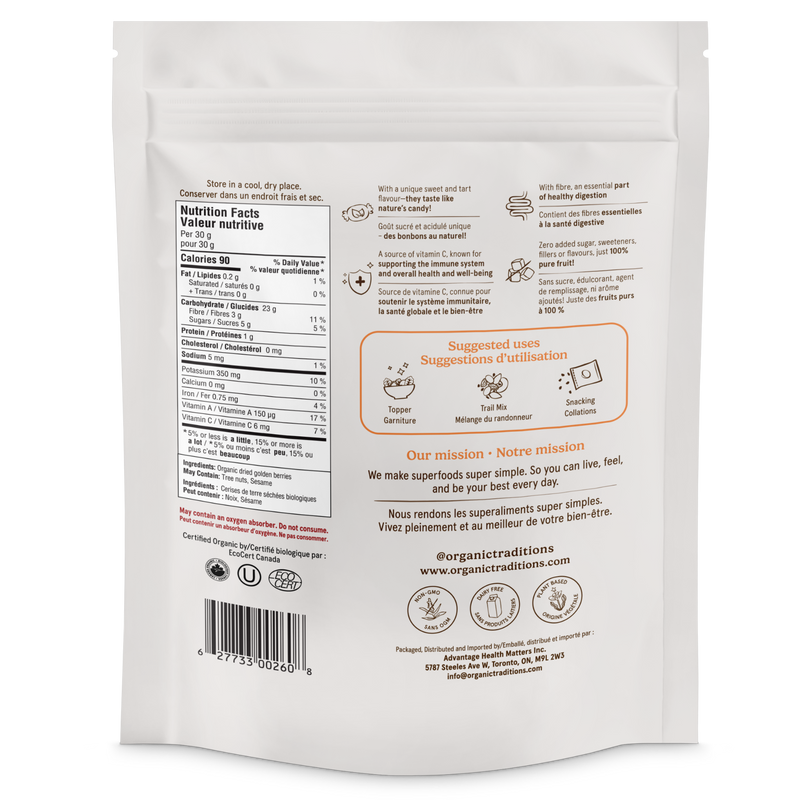 Organic Traditions Golden Berries 227 g