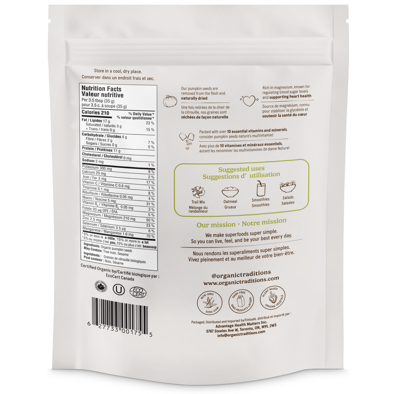 Organic Traditions Organic Jumbo Pumpkin Seeds 227g