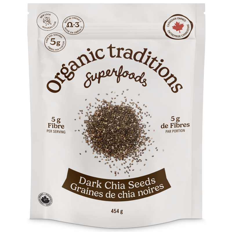 Organic Traditions Organic Dark Chia Seeds 454g