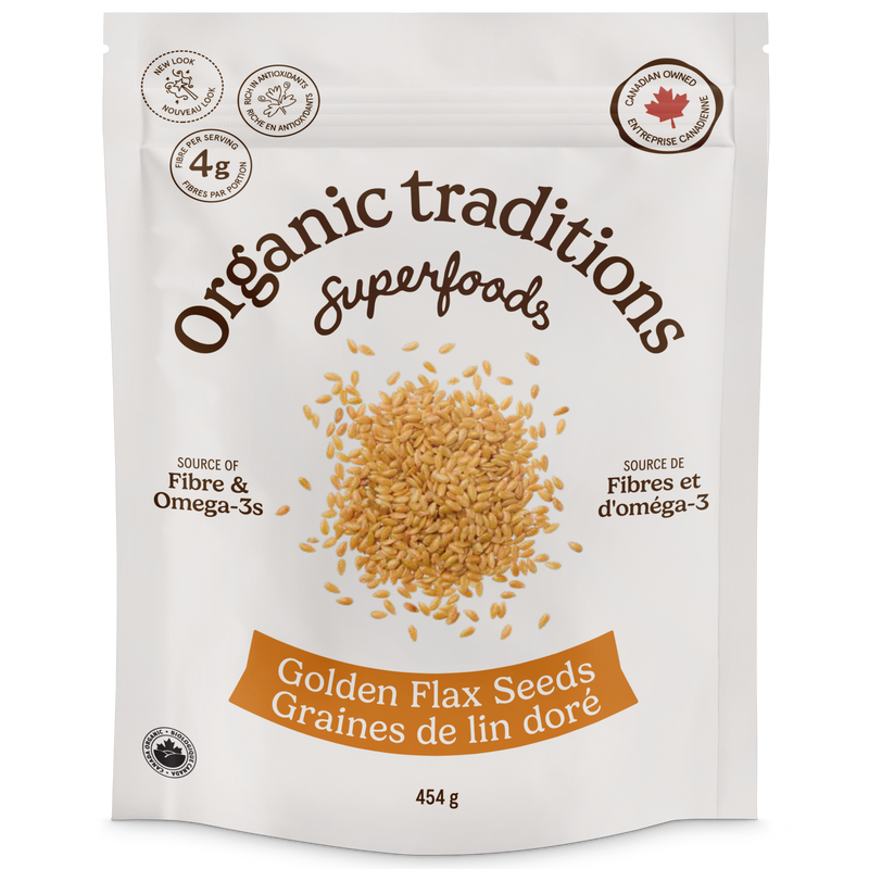 Organic Traditions Organic Golden Flax Seeds 454g