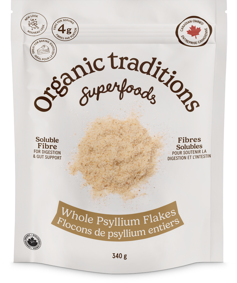 Organic Traditions Organic Whole Psyllium Flakes 340g
