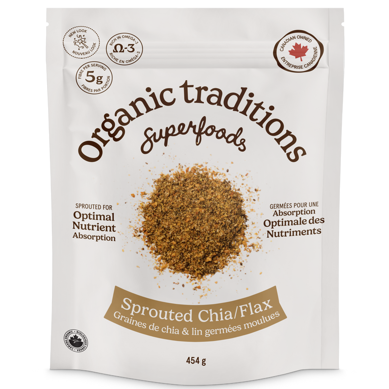 Organic Traditions Organic Sprouted Chia & Flax Seed Powder 454g