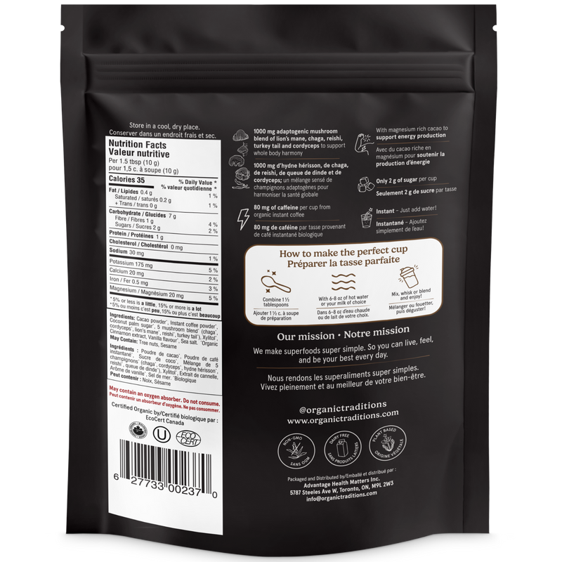 Organic Traditions Mocha Mushroom Coffee 100g