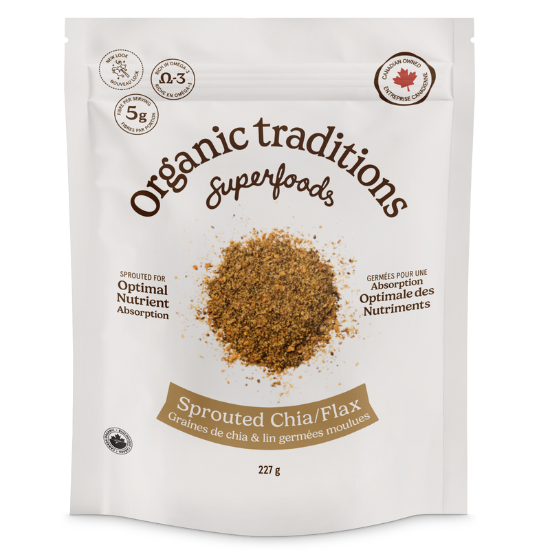 Organic Traditions Sprouted Chia & Flax Seed Powder 227g