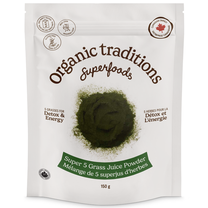 Organic Traditions Organic Super 5 Grass Juice Blend 150g