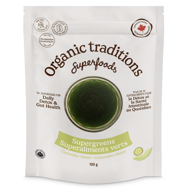 Organic Traditions Organic Supergreens Cucumber Melon 100g
