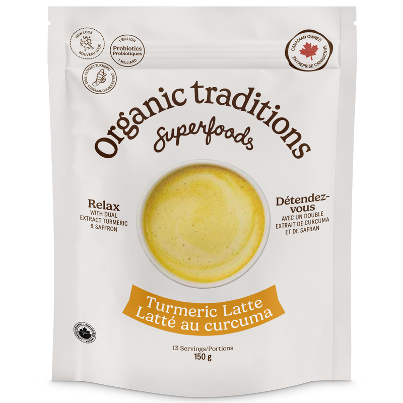Organic Traditions Organic Turmeric Latte With Saffron And Probiotics 150g