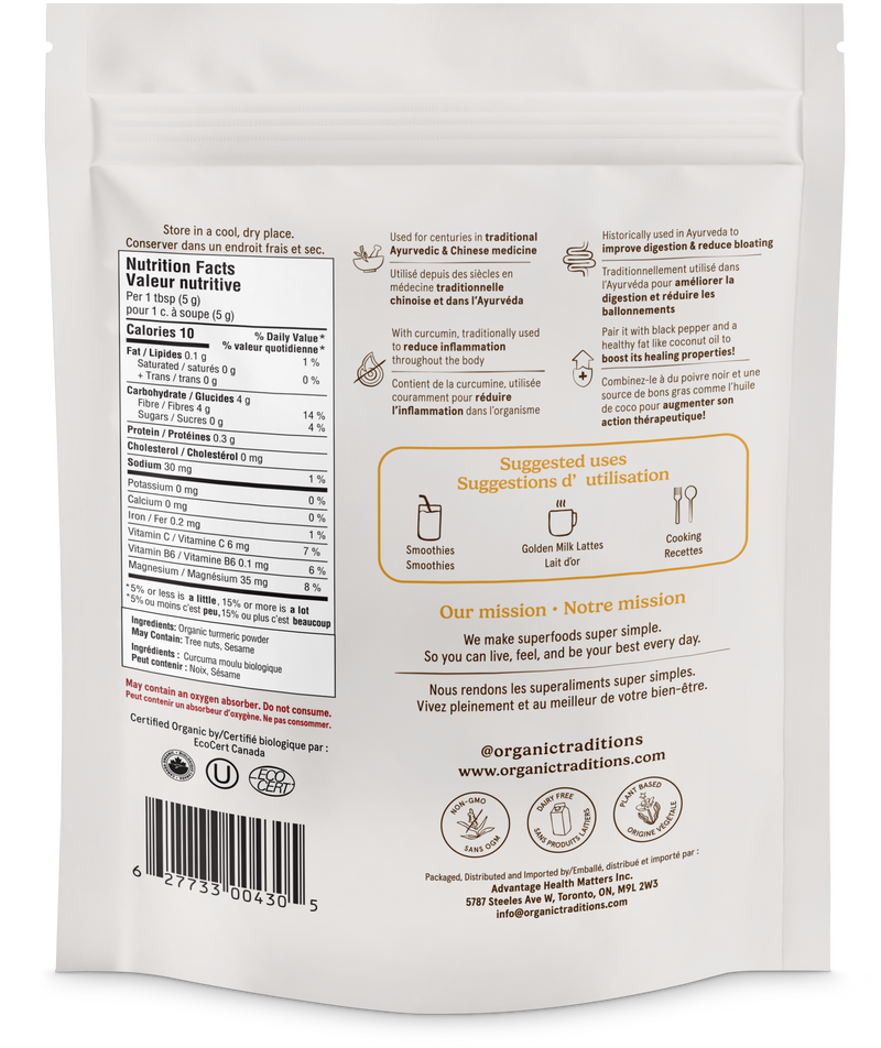 Organic Traditions Organic Turmeric Powder 200g