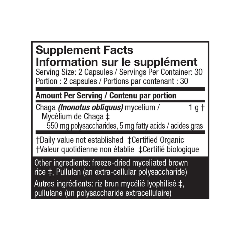 Host Defense Chaga 60 Veggie Caps Supplements - Immune Health at Village Vitamin Store
