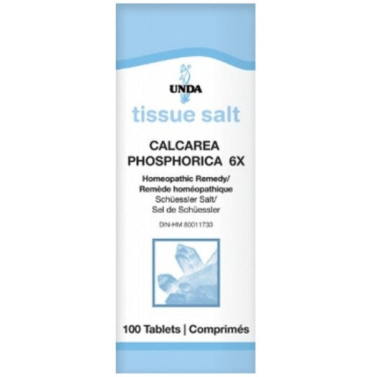 UNDA Tissue Salt Calcarea Phosphorica 6X - 100 Tablets Homeopathic at Village Vitamin Store