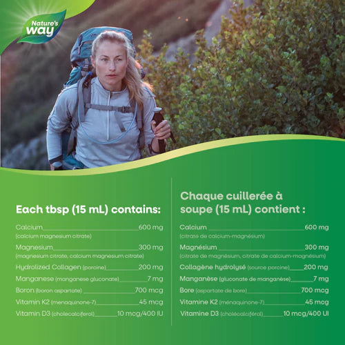 Nature's Way Calcium & Magnesium Citrate 2:1 Blueberry 500mL with Collagen & K2