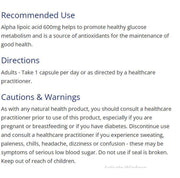 CanPrev Alpha Lipoic Acid 600mg 60 Veggie Caps Supplements - Blood Sugar at Village Vitamin Store