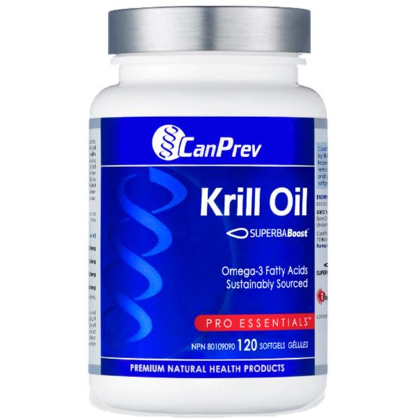 CanPrev Krill Oil 120 Softgels Supplements - Cardiovascular Health at Village Vitamin Store