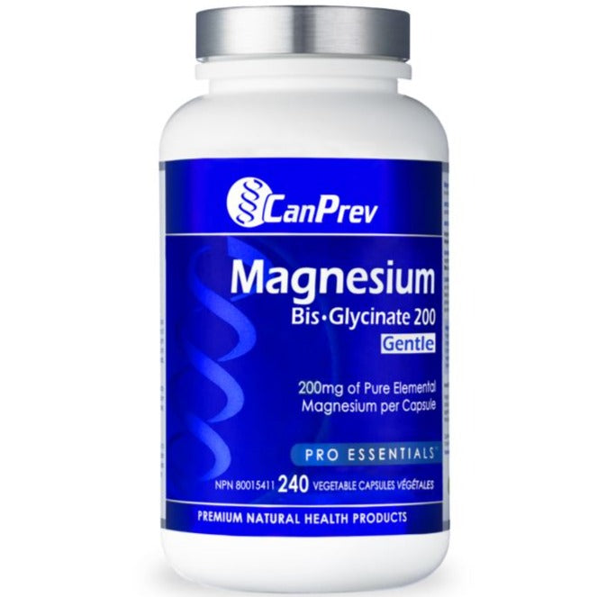 CanPrev Magnesium Bisglycinate 200mg Gentle 240 Veggie Caps Minerals - Magnesium at Village Vitamin Store