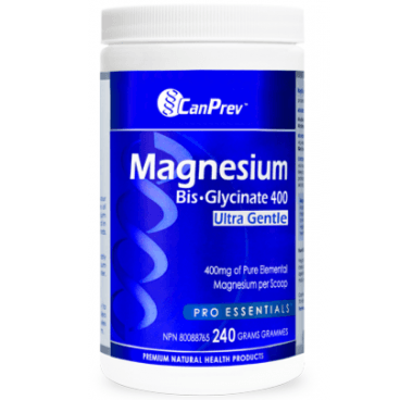 CanPrev Magnesium Bis-Glycinate 400 Ultra Gentle 240g Minerals - Magnesium at Village Vitamin Store