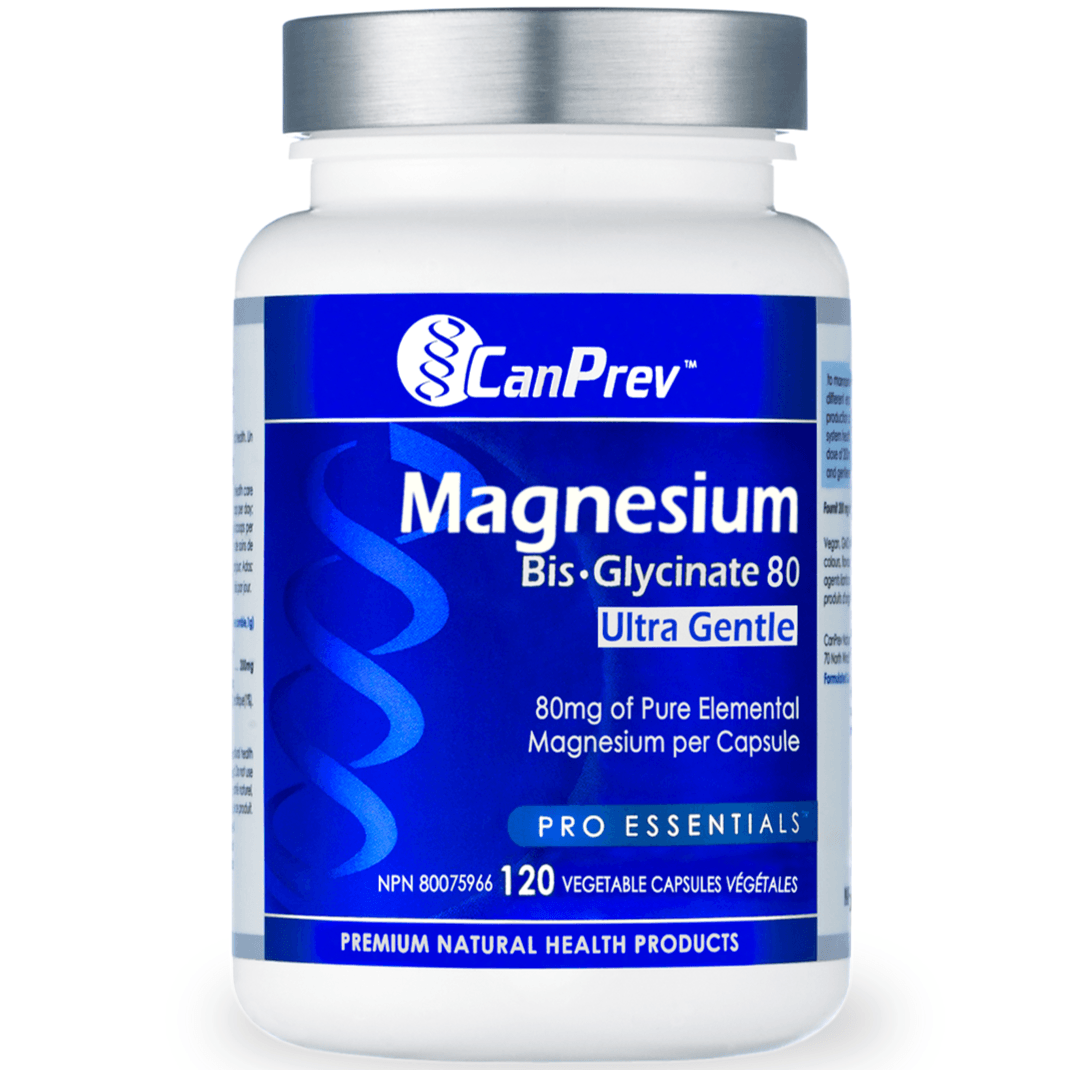 CanPrev Magnesium Bis-Glycinate 80 Ultra Gentle 120 Veggie Caps Minerals - Magnesium at Village Vitamin Store
