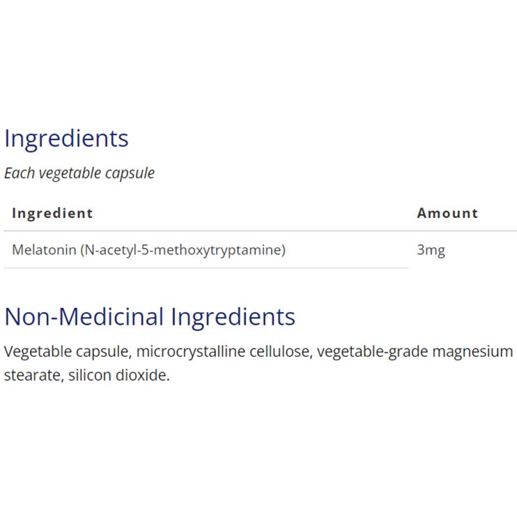 CanPrev Melatonin 3mg 60 Veggie Caps Supplements - Sleep at Village Vitamin Store